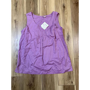 NWT! Marketplace India Handmade Women's Sleeveless Purple Top Size Medium